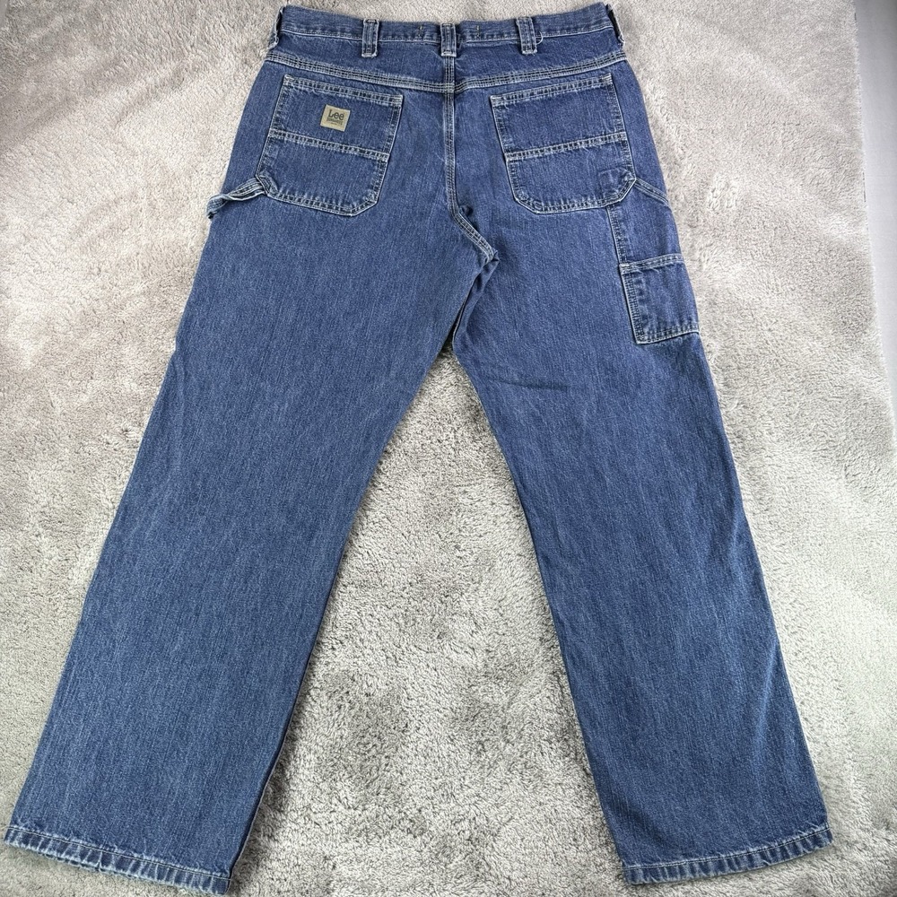 Lee Carpenter Vintage Y2K Jeans Mens 34x30 Medium Wash Blue Denim Relaxed Fit